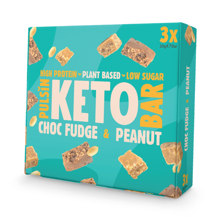 Pulsin Choc Fudge & Peanut Keto Bar 3 x 30g image 1