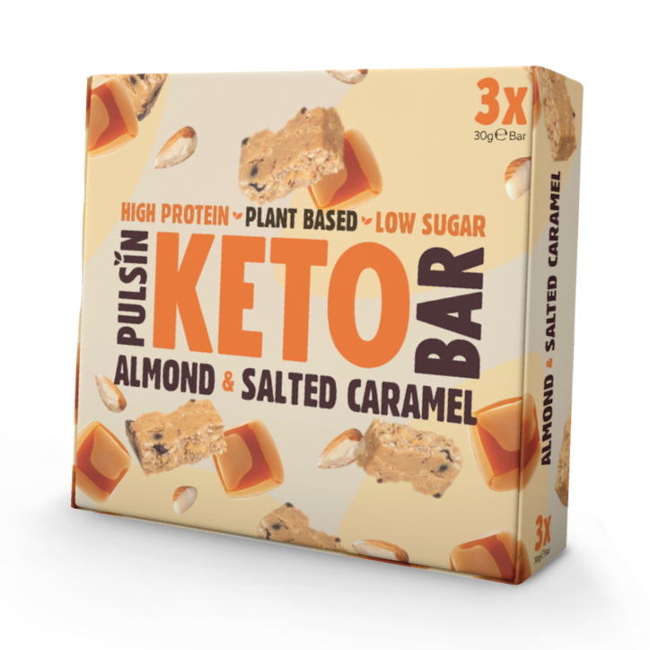 Pulsin Keto Almond & Salted Caramel Multipack 3 x 30g image 1