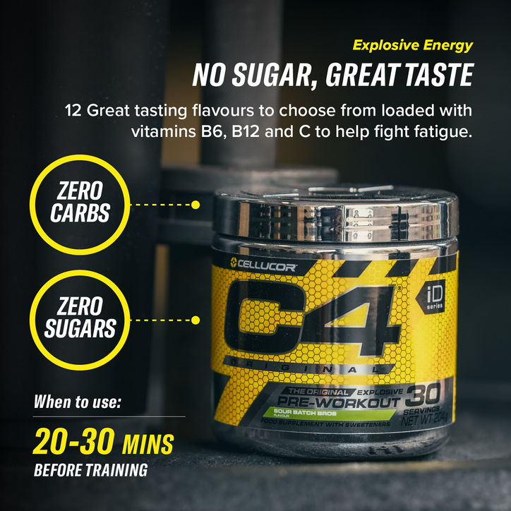 C4 Original Pre-Workout Frozen Bombsicle Cherry Citrus 414g image 3
