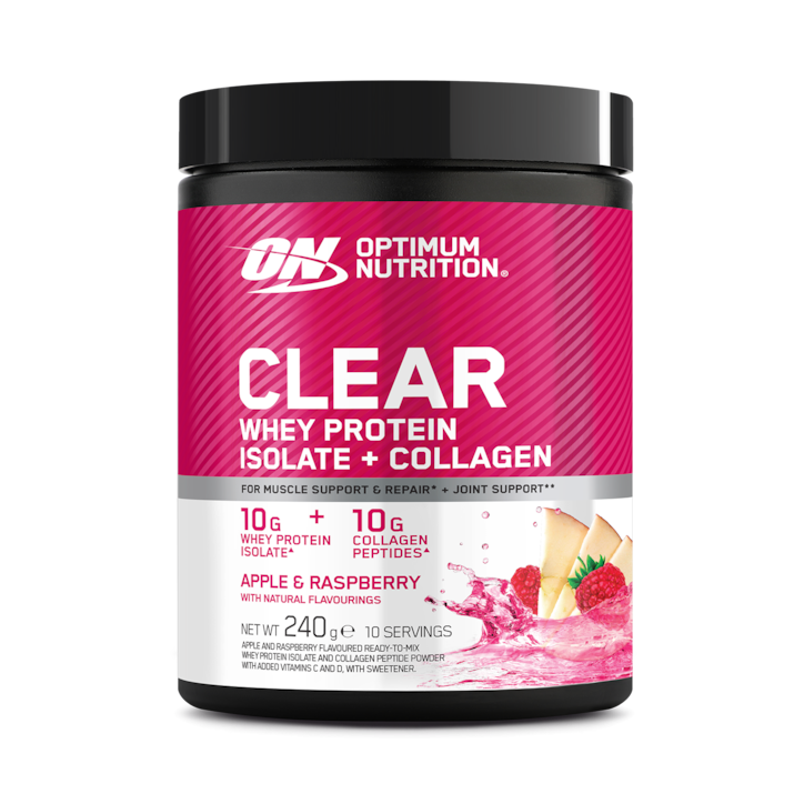 Optimum Nutrition Clear Whey Protein Isolate + Collagen Apple & Raspberry 240g - 240 g