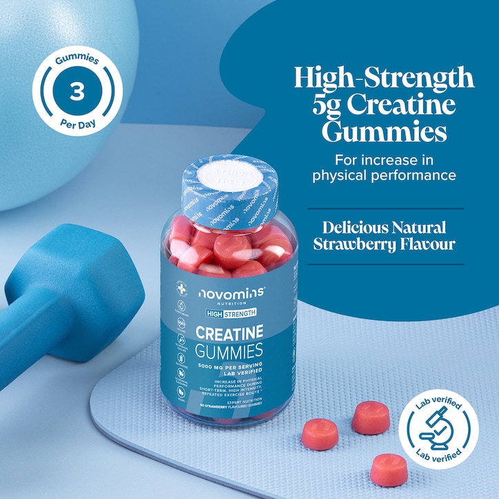 Novomins Strawberry Flavoured Creatine 30 Gummies image 4