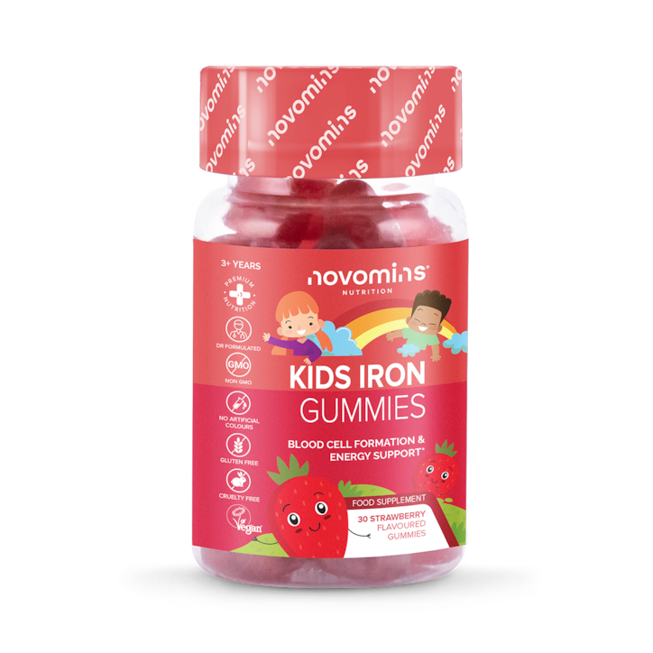 Novomins Kids Iron Strawberry Gummies 30 Gummies image 1