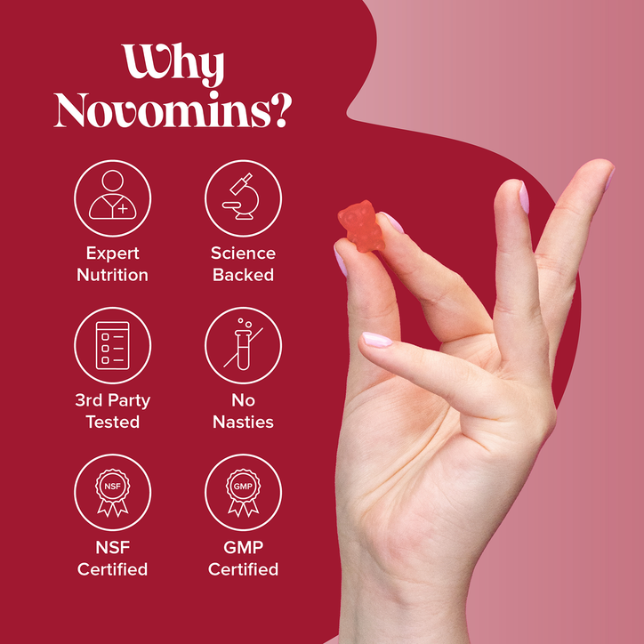 Novomins Kids Iron Strawberry Flavoured 30 Gummies image 8