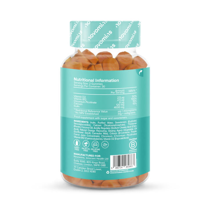 Novomins Fibre Orange Flavoured 60 Gummies image 3