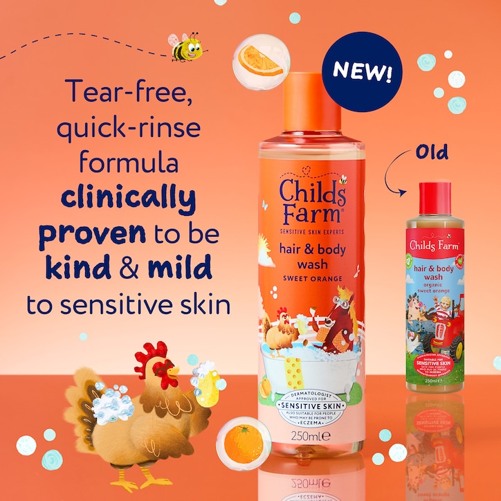 Childs Farm Hair & Body Wash, Sweet Orange 250ml image 2
