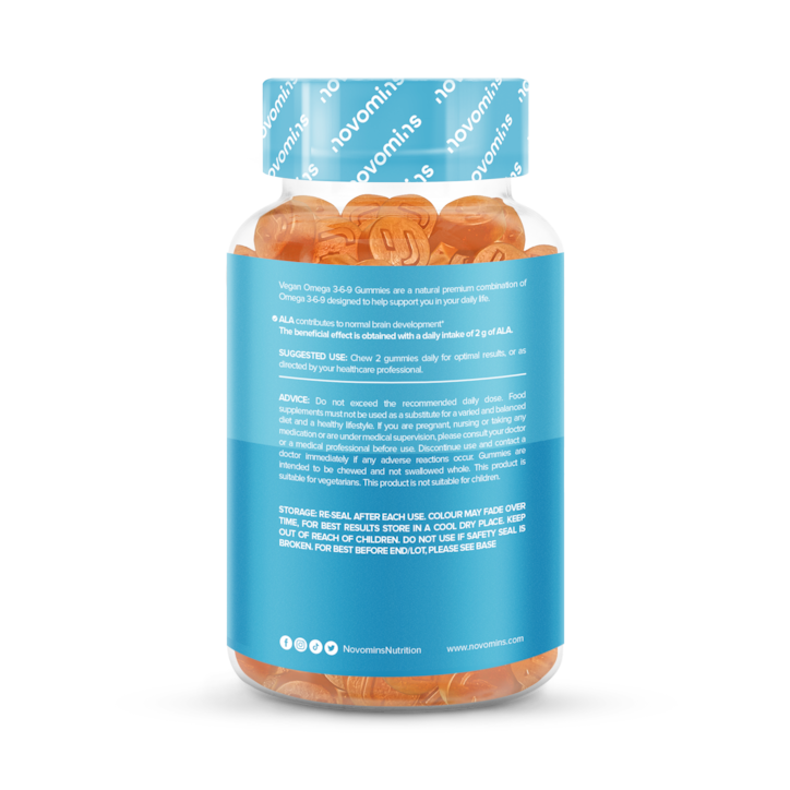 Novomins Vegan Omega 3-6-9 60 Gummies image 2