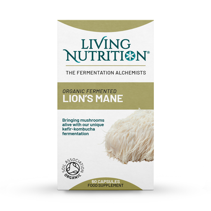 Living Nutrition Organic Fermented Lion's Mane 60 Capsules image 1