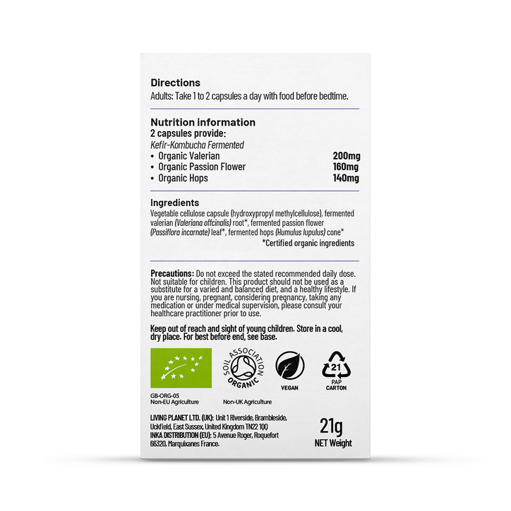 Living Nutrition Organic Fermented Night Time 60 Capsules image 2