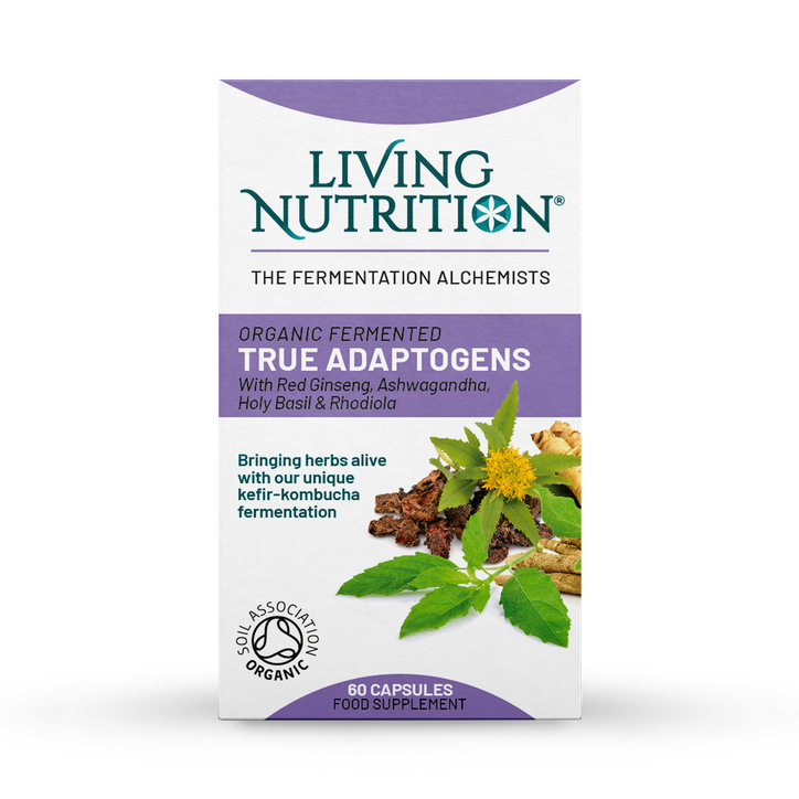 Living Nutrition Organic Fermented True Adaptogens 60 Capsules image 1