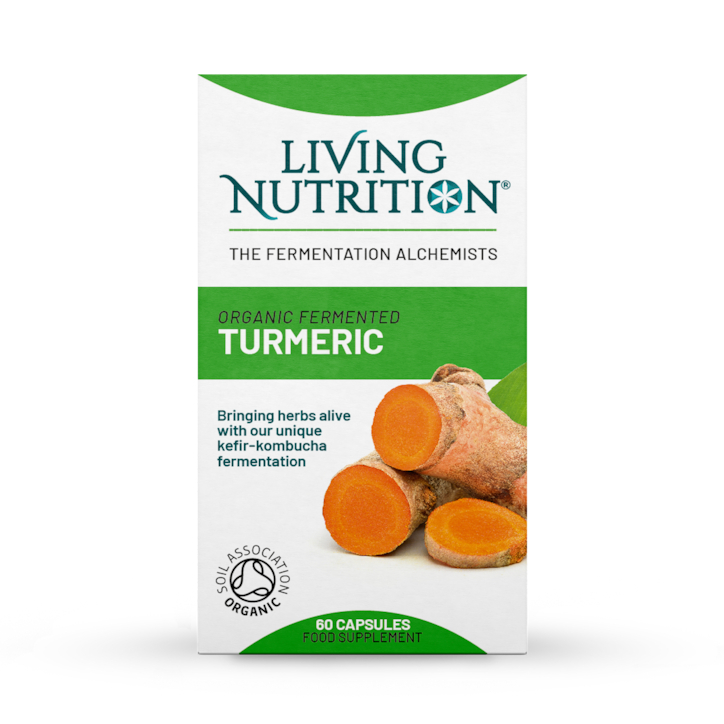 Living Nutrition Organic Fermented Turmeric 60 Capsules image 1