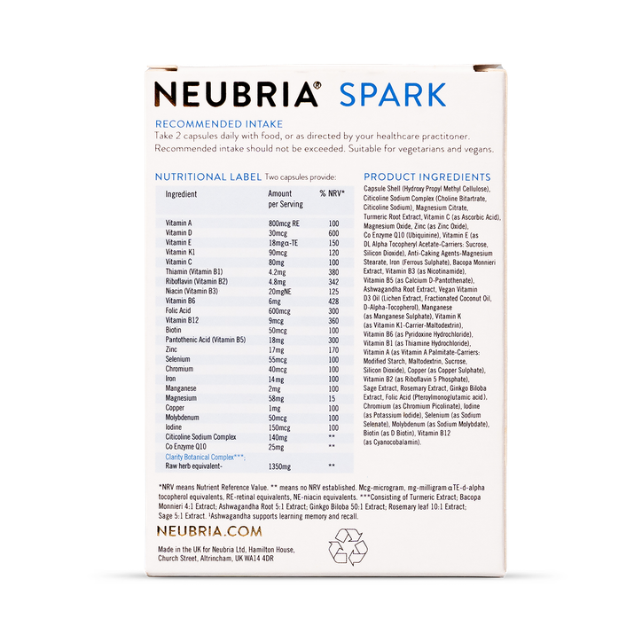 Neubria Spark - Memory Supplement + Multivitamin. Food Supplement. image 2