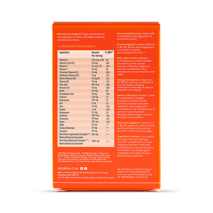 Neu Phase® Daily Multivitamin for Menopause. Food Supplement. image 2
