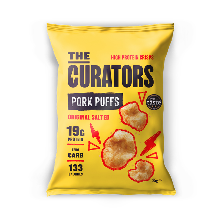The Curators High Protein Original Salted Pork Puffs 25g image 1