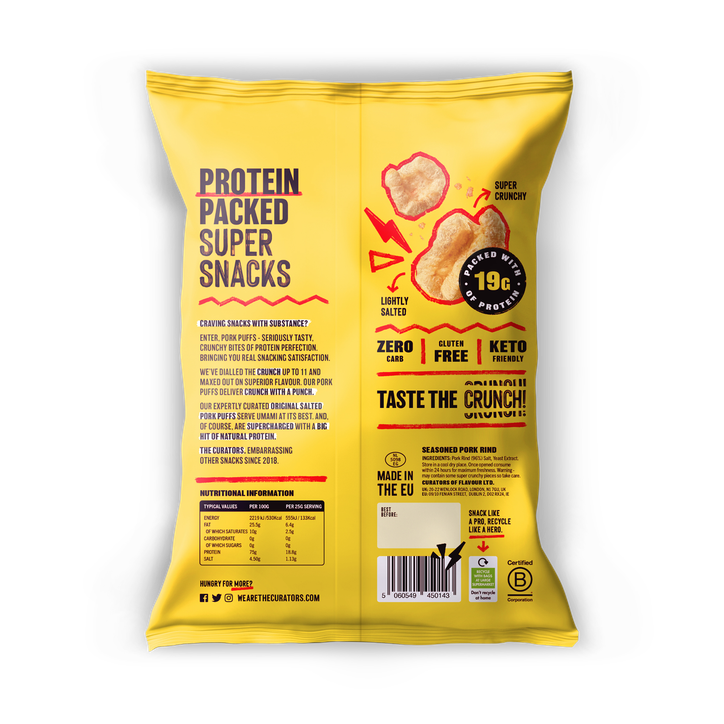 The Curators High Protein Original Salted Pork Puffs 25g image 2