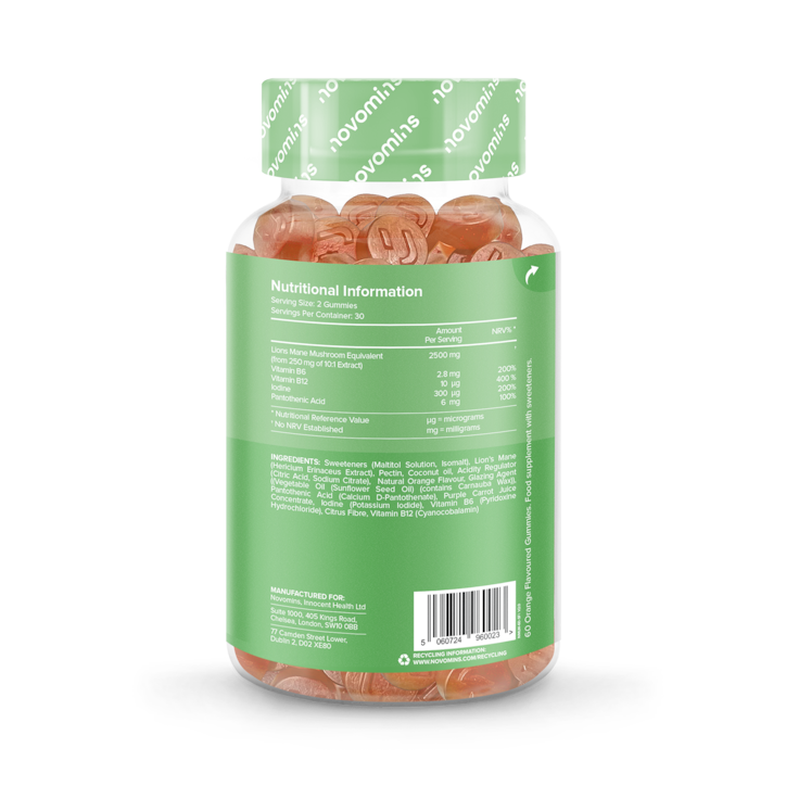Novomins Lion's Mane Vitamins 60 Gummies 30 Days Supply image 3