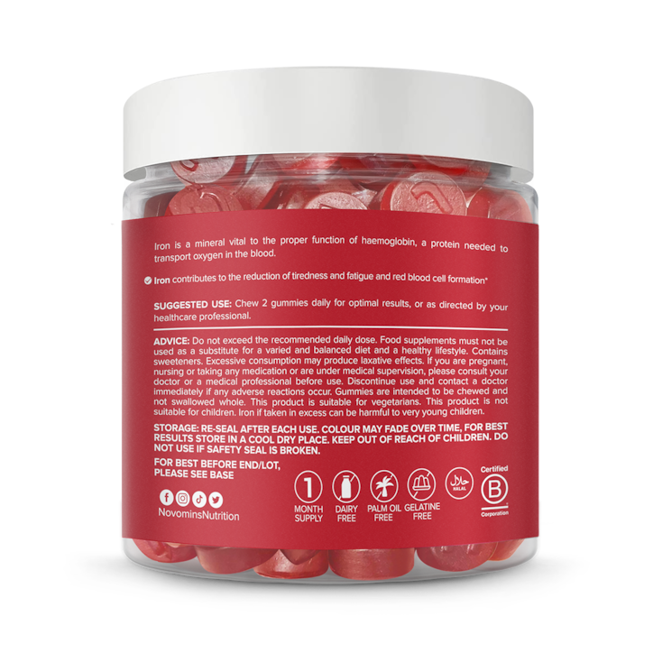 Novomins Iron Sugar-Free 60 Gummies 30 Days Supply image 2