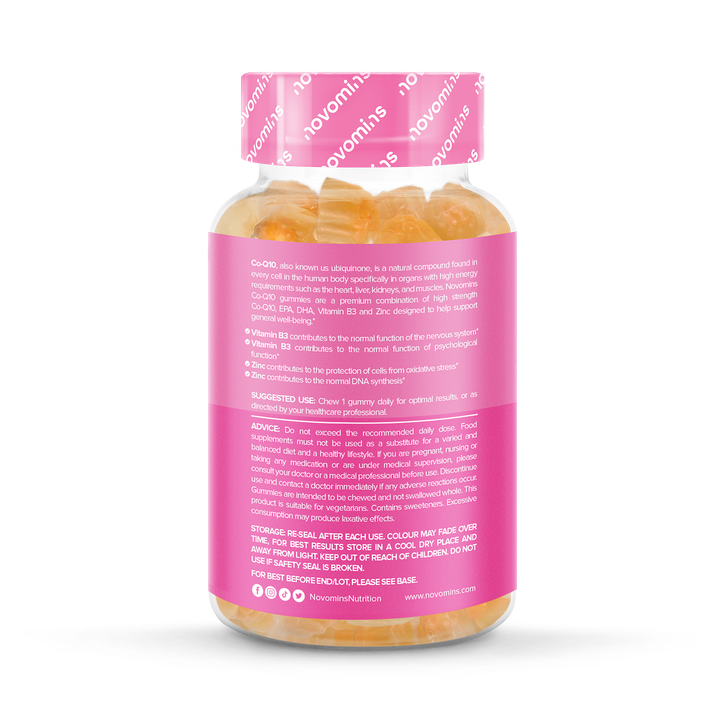 Novomins Co-Q10 Orange Flavour 60 Gummies 30 Days Supply image 2