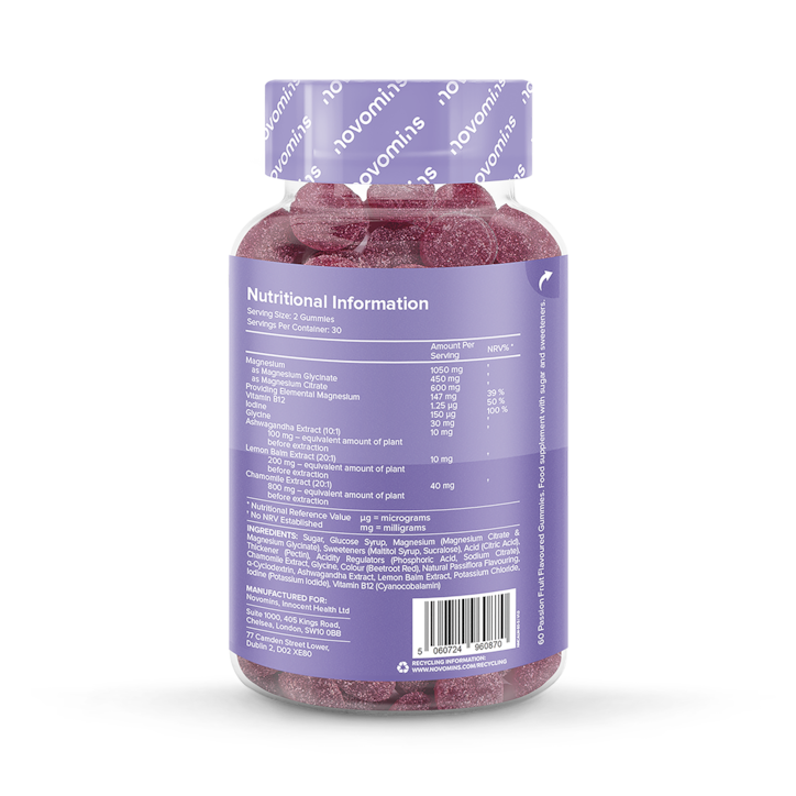 Novomins Calm Passionfruit-Flavoured 60 Gummies image 3