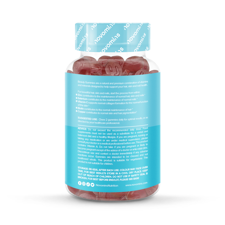 Novomins Orange Flavoured Beauty 60 Gummies image 2