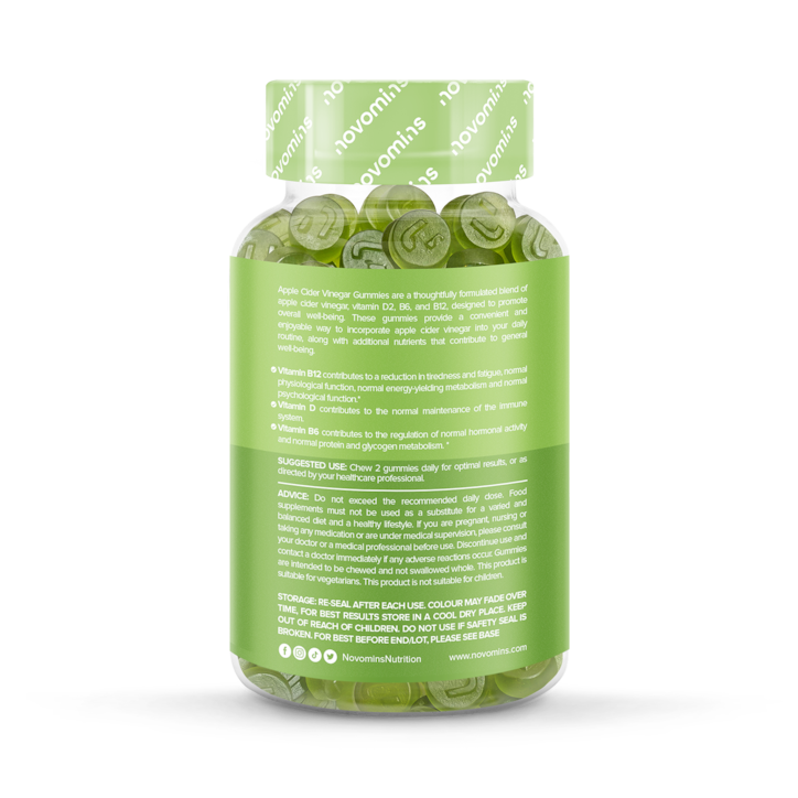 Novomins Apple Cider Vinegar Vitamins 60 Gummies image 2