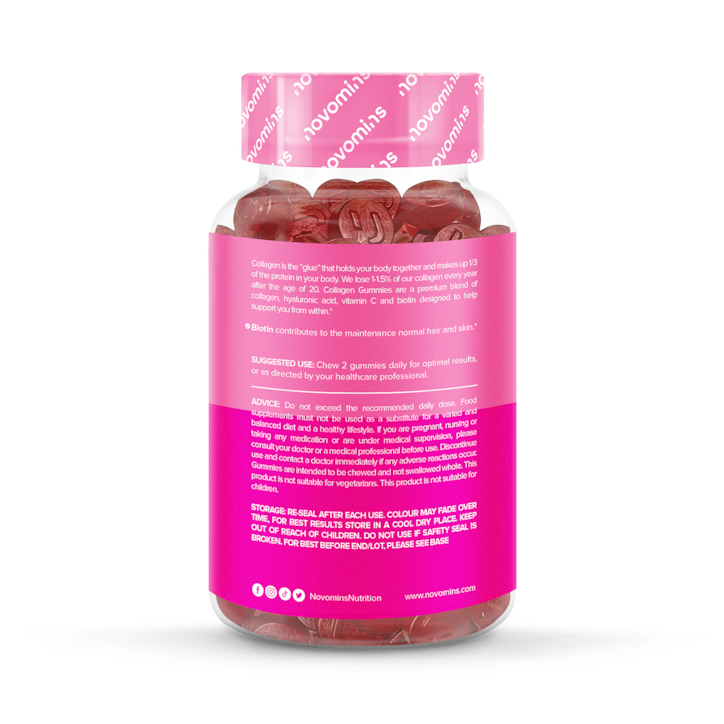 Novomins Collagen Peach-Flavoured 60 Gummies image 2