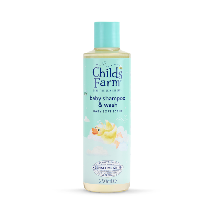 Childs Farm Baby Shampoo & Wash, Baby Soft Scent 250ml image 1