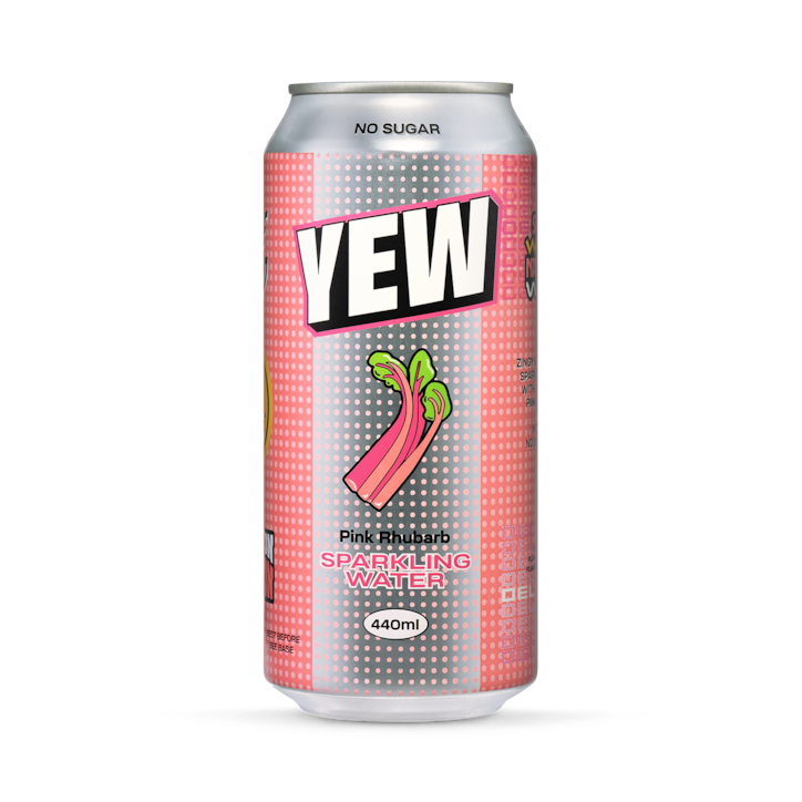Yew Pink Rhubarb Sparkling Water 440ml