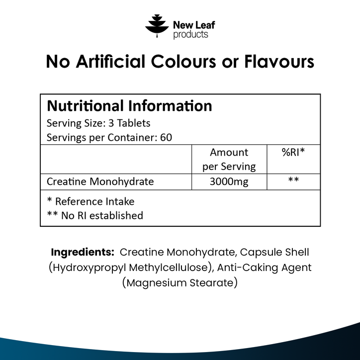 New Leaf Creatine Monohydrate 180 Capsules image 2