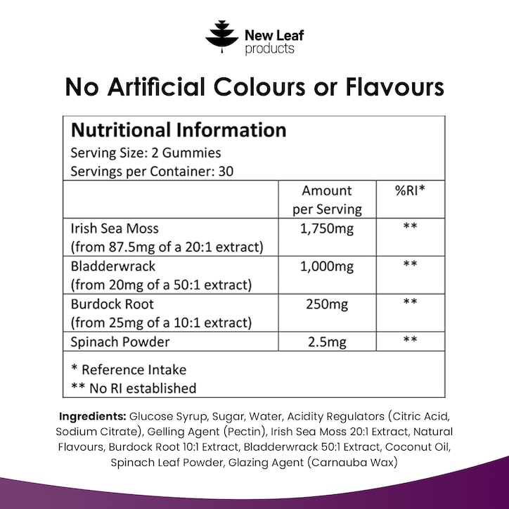New Leaf Products Sea Moss 60 Gummies image 2