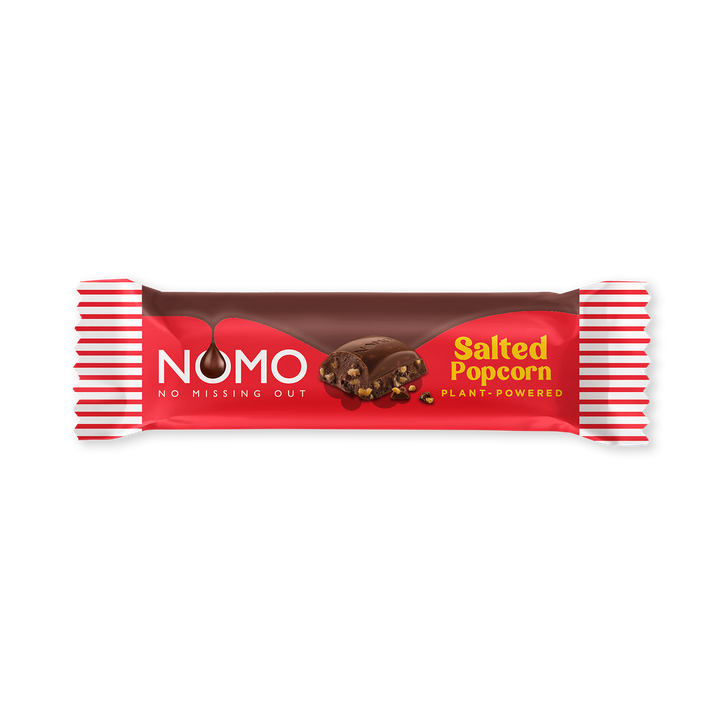 Nomo Plant Powered Salted Popcorn Chocolate Bar 32g image 1