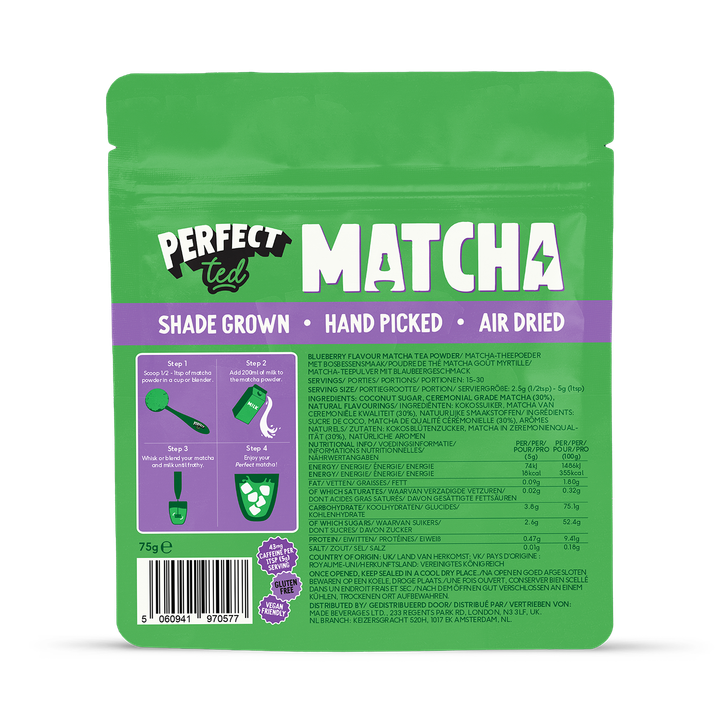 PerfectTed Blueberry Matcha Tea Powder 75g image 2
