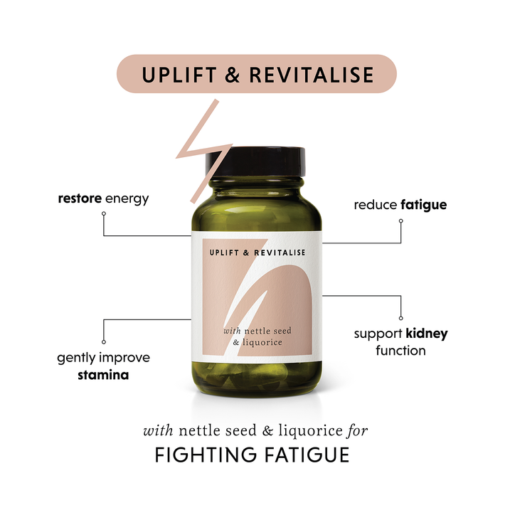 The Herbtender Uplift & Revitalise With Nettle Seed & Liquorice 60 Vegan Capsules image 2