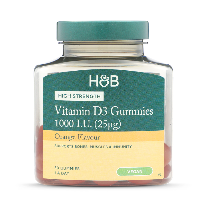 Holland & Barrett Orange Vegan Vitamin D 1000 I.u (25Ug) Flavour 30 Gummies