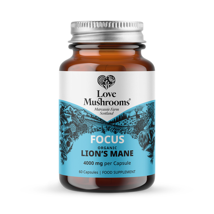 Love Mushrooms Organic Lion's Mane 4000mg Capsules | H&B
