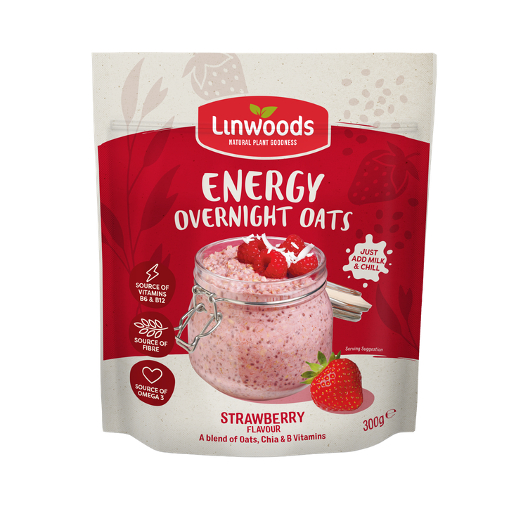 Linwoods Overnight Oats Strawberry Energy 300G
