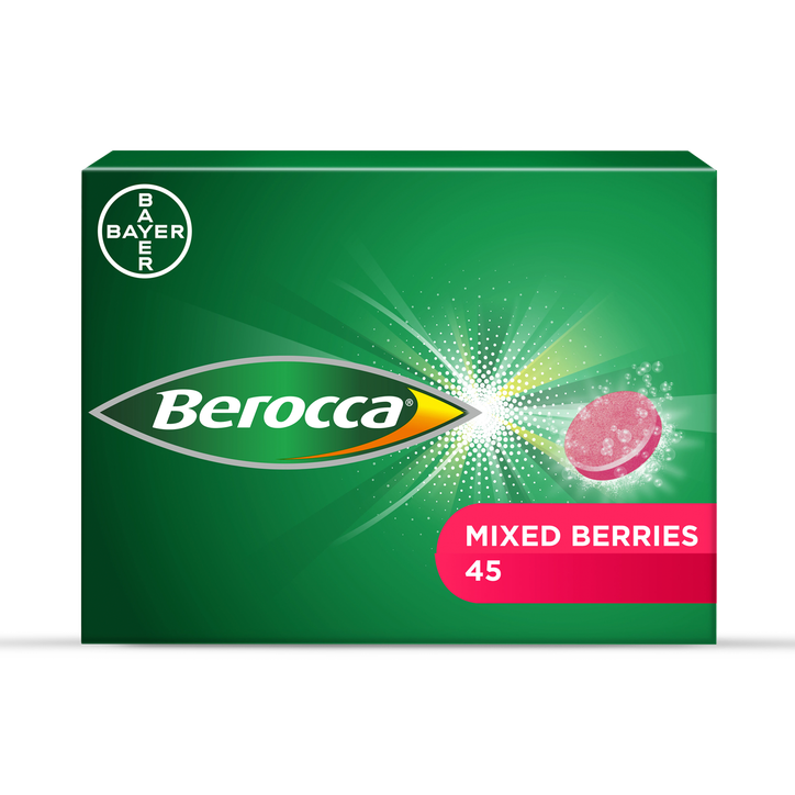 Berocca Energy Effervescent Tablets Mixed Berries Flavour 45 Tablets image 1
