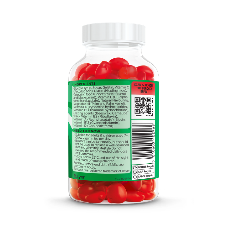 Berocca Multi Action Gummies Cherry Flavour 30 Gummies image 2