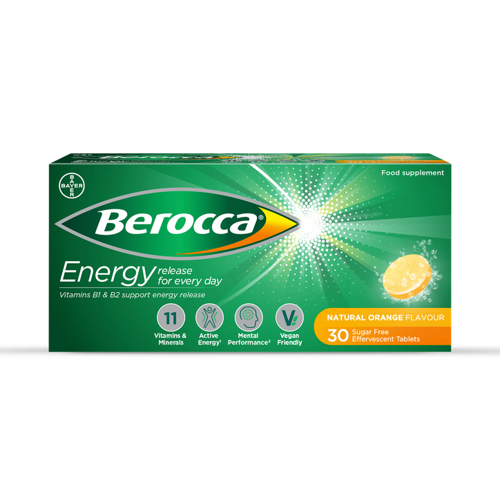 Berocca Energy Effervescent Tablets Orange 30 Tablets image 1