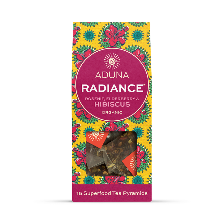 Aduna Radiance Superfood Hibiscus Tea 15x Tea Bags - Energy Support