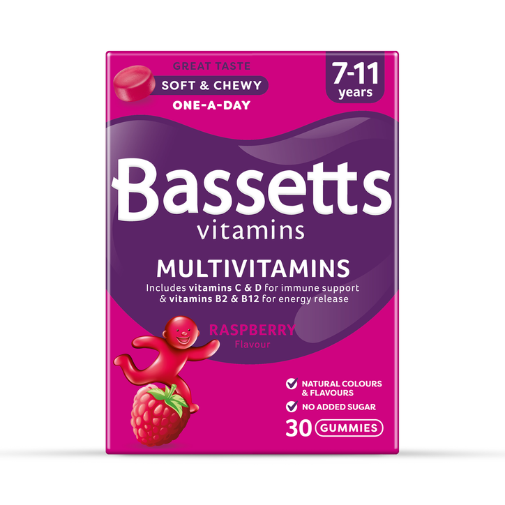 Bassetts Vitamins 7-11 Multivitamins Raspberry 30 Gummies image 1