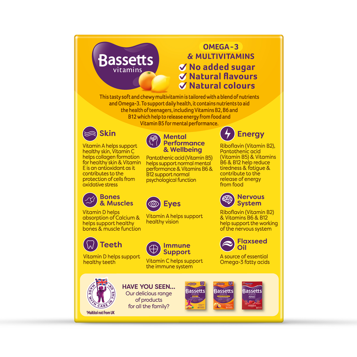 Bassetts Vitamins 12-18 Omega-3 & Multivitamins Citrus 30 Gummies image 2
