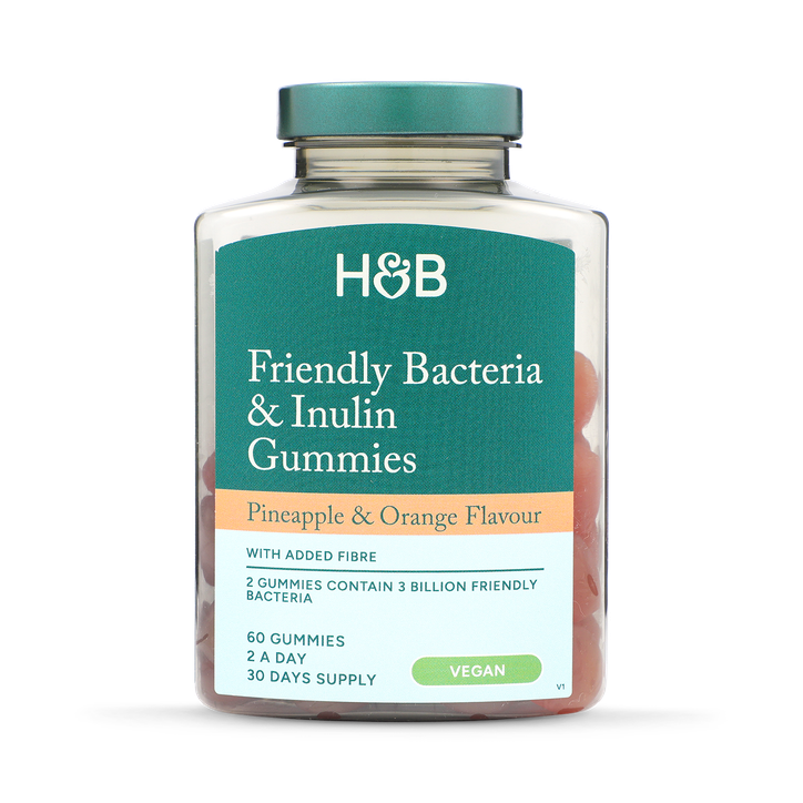 Holland & Barrett Orange Friendly Bacteria Inulin Pineapple Flavour 60 Gummies