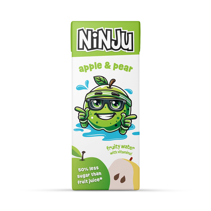 Ninju Apple & Pear Fruity Vitamin Water 200ml