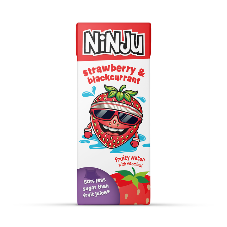 Ninju Strawberry & Blackcurrant Fruity Vitamin Water 200ml