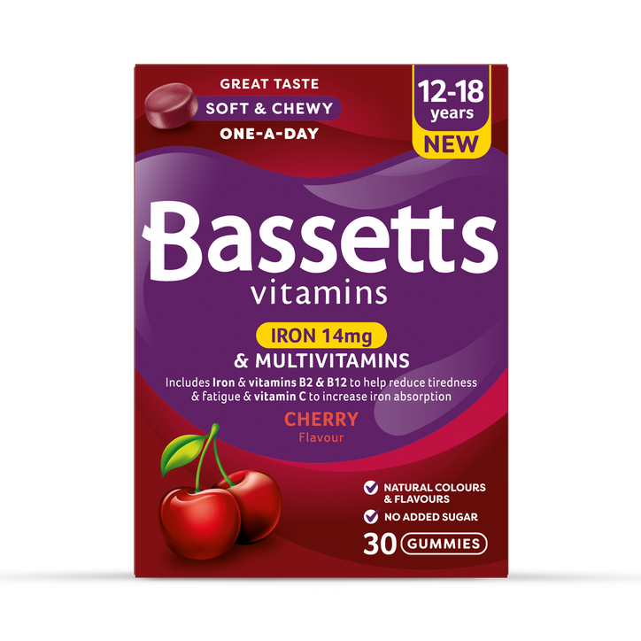 Bassetts Vitamins 12-18 Iron & Multivitamins Cherry 30 Gummies image 1