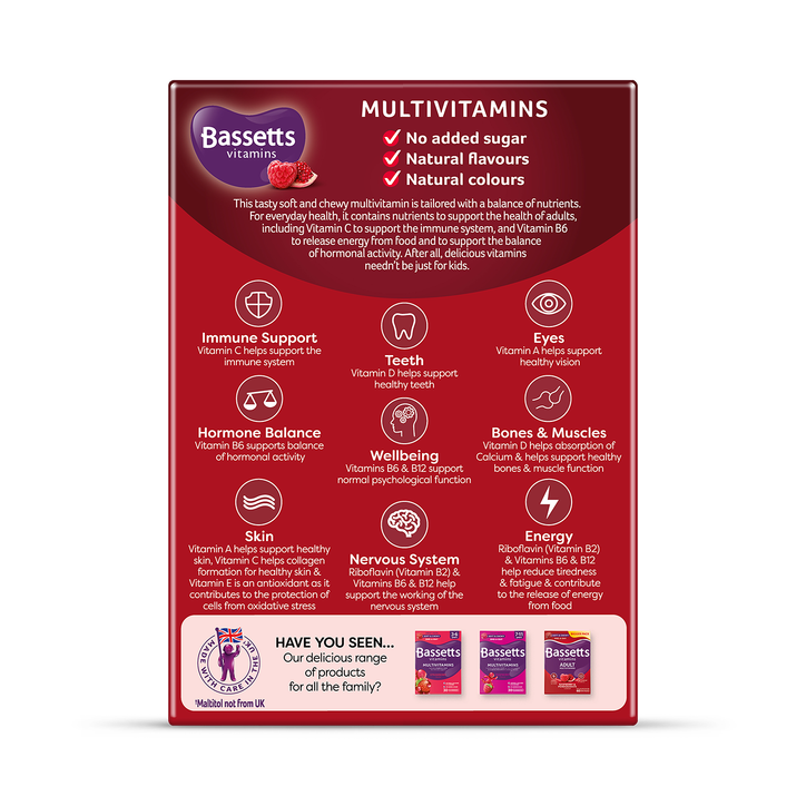 Bassetts Vitamins Adult Multivitamins Raspberry & Pomegranate 30 Pastilles image 2