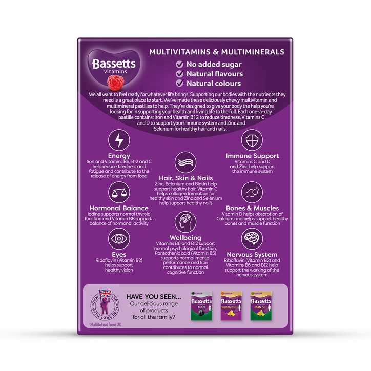 Bassetts Vitamins Woman Multivitamins & Multiminerals Raspberry 30 Pastilles image 2