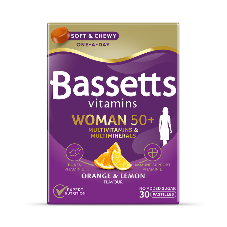 Bassetts Vitamins Woman 50+Multivitamins & Multiminerals Orange & Lemon 30 Pastilles image 1