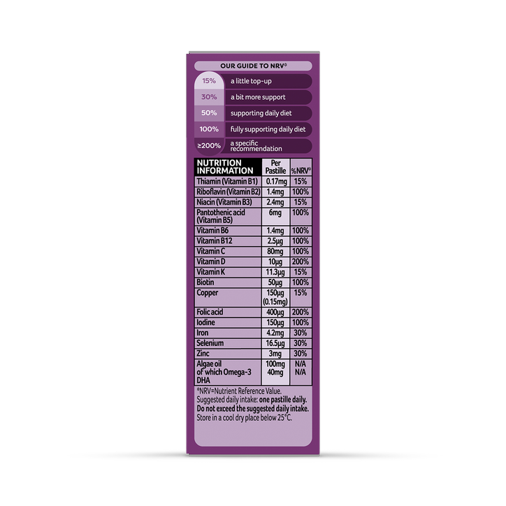 Bassetts Vitamins Pregnancy + Omega 3 DHA Multivitamins & Multiminerals Strawberry & Orange 30 Pastilles image 3