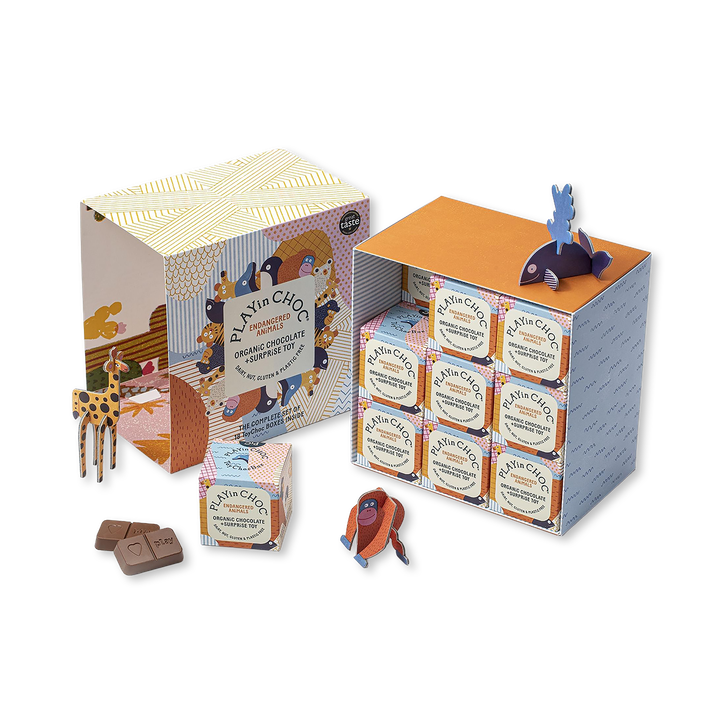 PLAYin CHOC ToyChoc Box ENDANGERED ANiMALS GiFT SET